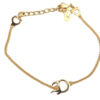 Authentic Christian Dior Chain Bracelet Gold Tone CD J9080