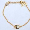 Authentic Christian Dior Chain Bracelet Gold Tone CD J9080