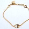 Authentic Christian Dior Chain Bracelet Gold Tone CD J9080