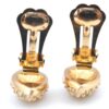 Authentic Christian Dior Vintage Rhinestone Earrings Gold Tone CD K4512