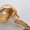 Authentic Christian Dior Rhinestone Clip-On Earrings Gold Plating CD K5825